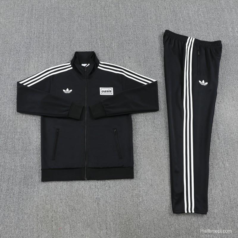 2026 Adidas Black Full Zipper Jacket + Long Pants