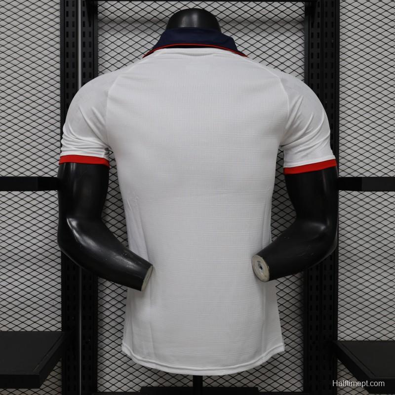 25/26 Player Version Cruz Azul White with Faint Grey Pattern Jersey