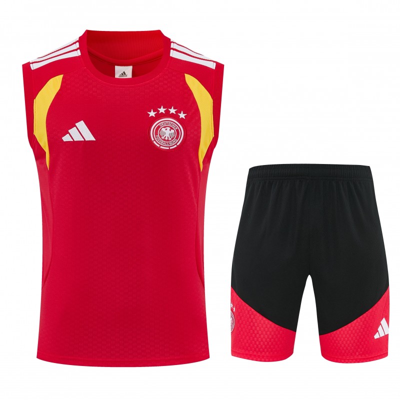 26/27 Germany Red  Sleeveless Training Vest +Shorts Set