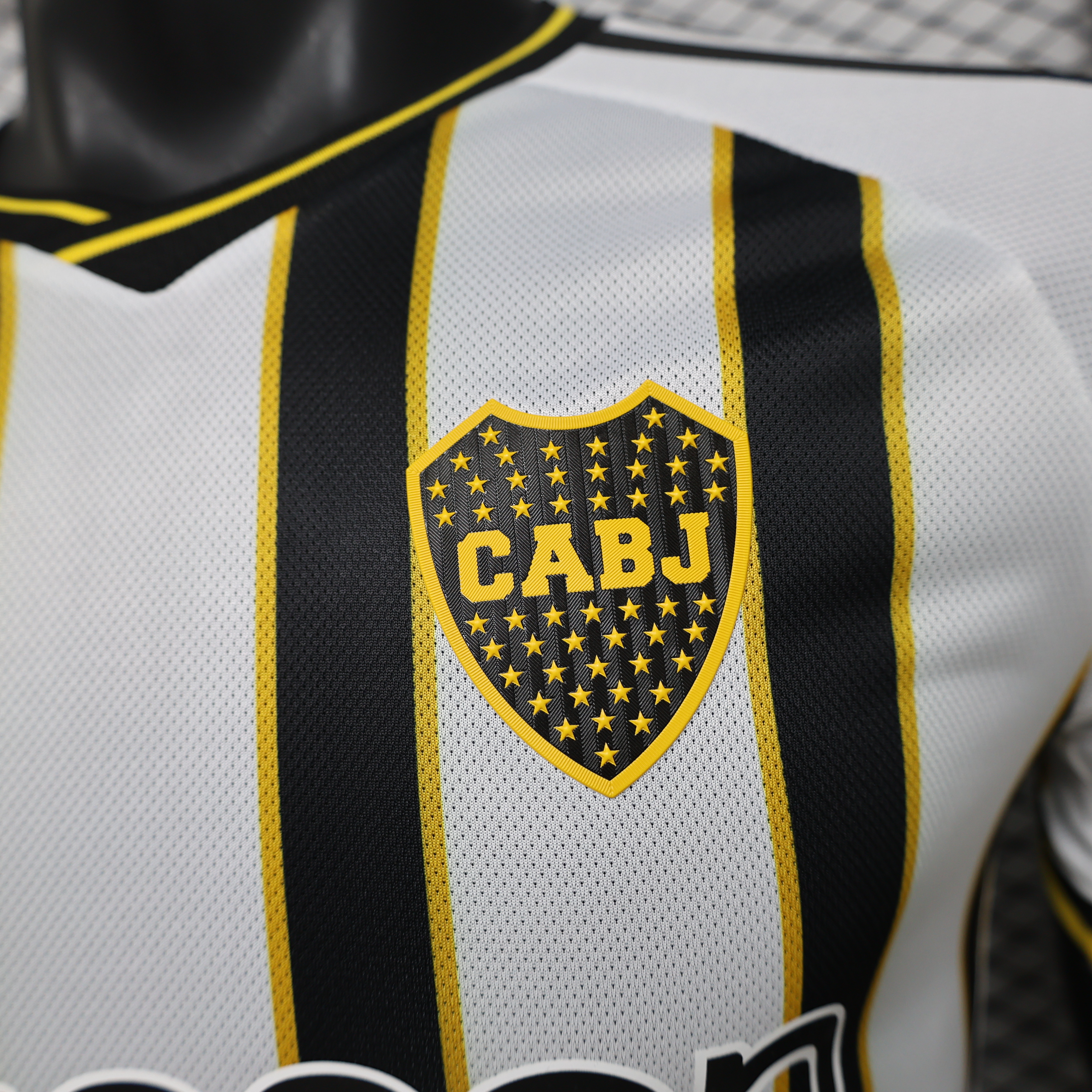 Player Version 25/26 Boca Juniors Away White & Black Vertical Stripes  Special Edition Jersey