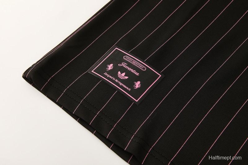 2026/27 Inter Miami CF Black Pinstripe Short Sleeve+Soccer Shorts