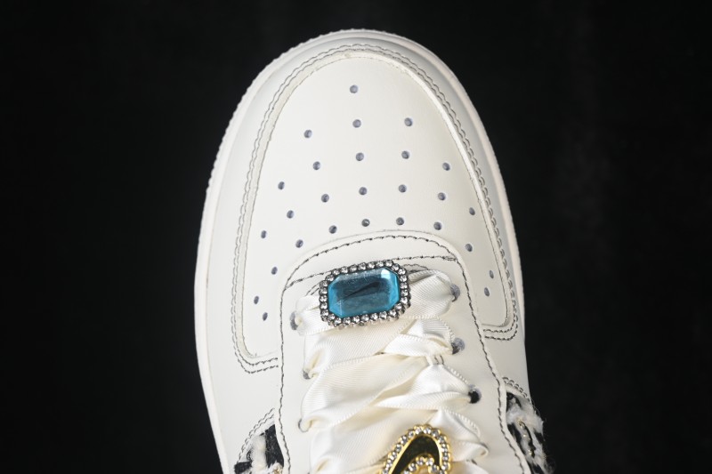 Nike Air Force 1 '07 Low Foggy Pearl Hand-Painted Graffiti Low-Top Casual Skate Shoes - FJ7740-071