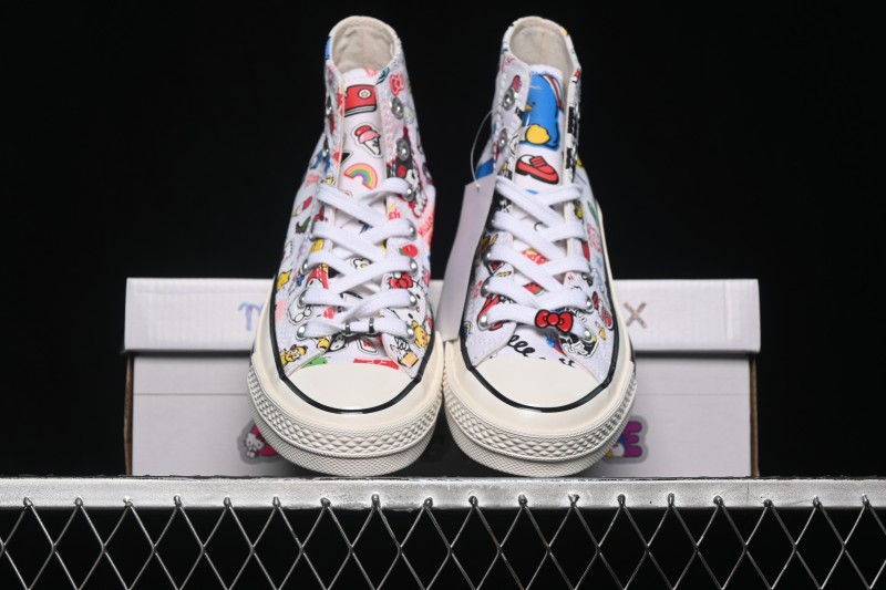Converse x Hello Kitty and Friends Picnic Chuck Taylor All Star Hi Top Skate Shoes - A17696C