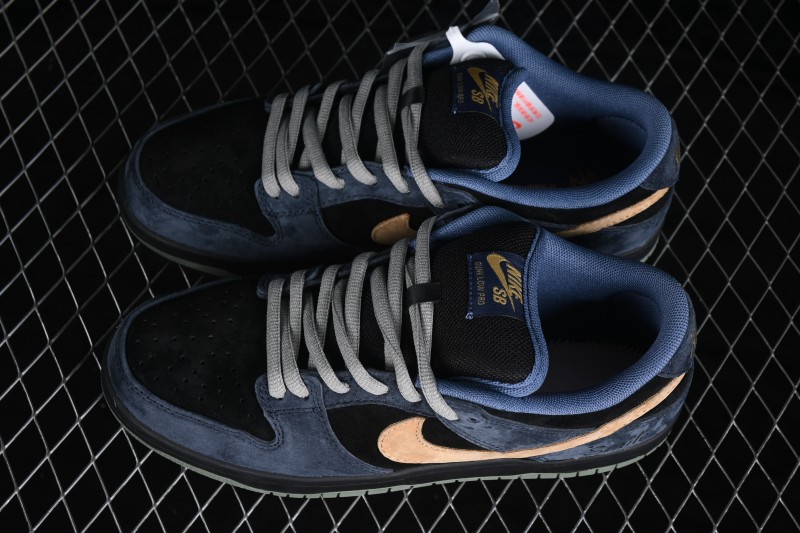 Nike SB Dunk Low Skateboarding Shoes with Premium Leather and Embroidery Craft - HF3063-002
