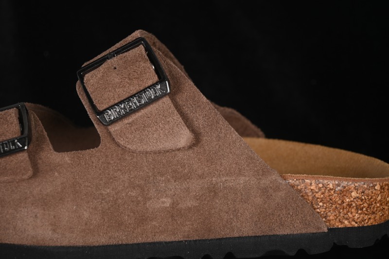 Birkenstock Sheepskin-Lined Suede Sandals with Cushioned Soft Cork Midsole - 1009527