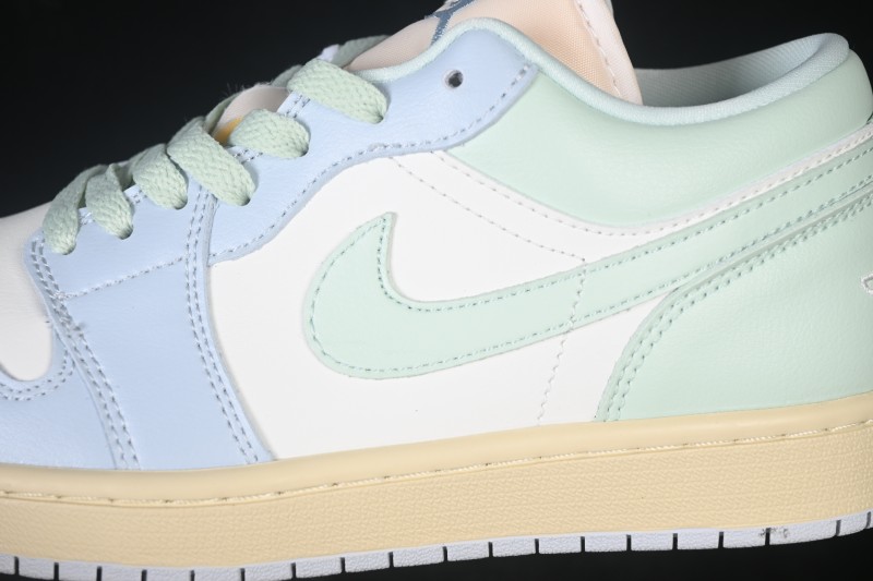 Air Jordan 1 Low AJ1 Light Blue Colorblock Low-Top Culture Casual Sneakers - DC0774-108