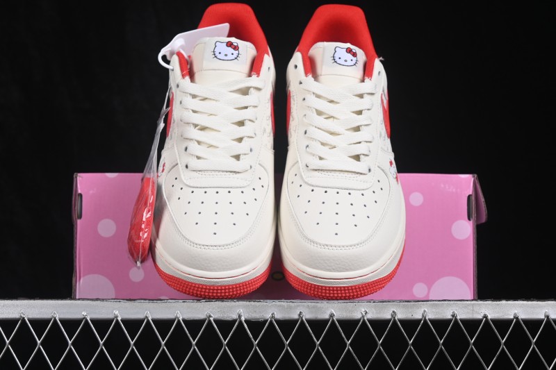 Nike Air Force 1 '07 Low Casual Sneakers with Hello Kitty Design - QZ6683-902