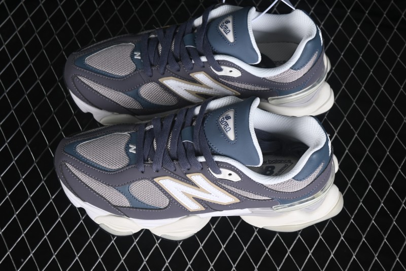 New Balance 9060 Retro Running Shoes with ABZORB Cushioning and Suede Overlays - U9060528