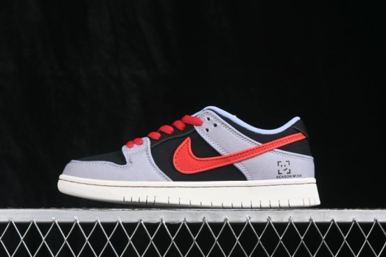 Nike SB Dunk Low Skateboarding Shoes with Premium Leather Upper - FN5880-001