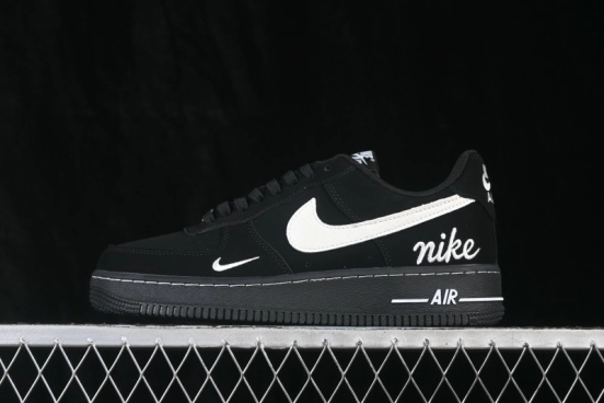 Nike Air Force 1 '07 Low Black Suede Warrior Casual Sneakers with Full-Length Air Cushion - NH0601-547