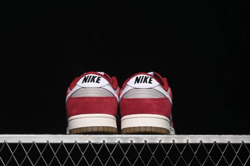 Nike SB Dunk Low White Red Low-Top Skateboarding Shoes - IB6399-004
