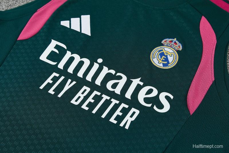 26/27 Real Madrid Dark Green Sleeveless Training Vest +Shorts Set