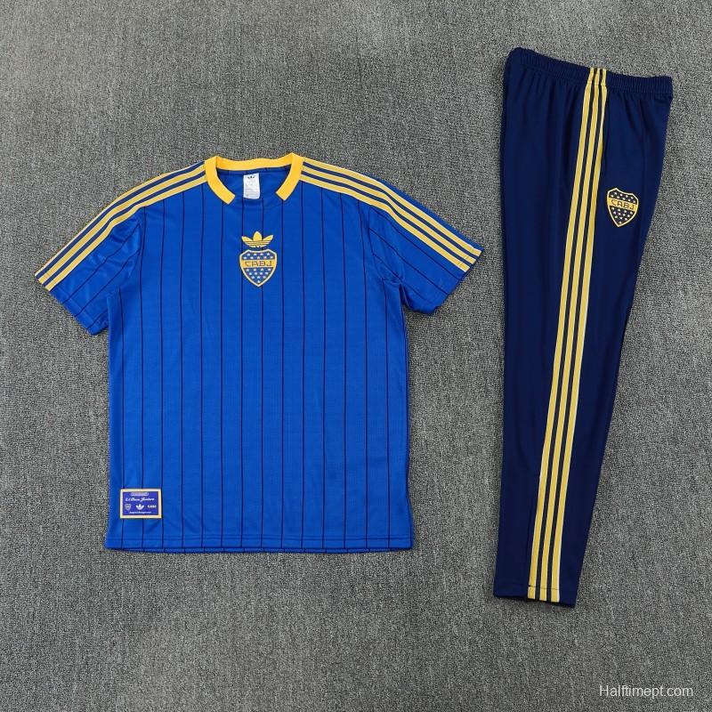 26/27 Boca Blue&Vavy Blue Short Sleeve Tracksuit + Long Pants