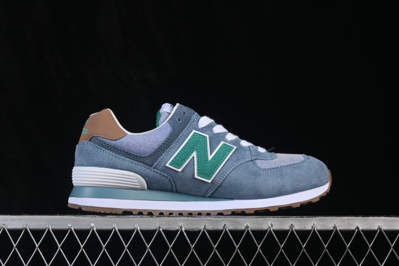 New Balance 574 Classic Retro Running Shoes with Suede and Mesh Upper - ML574PIA