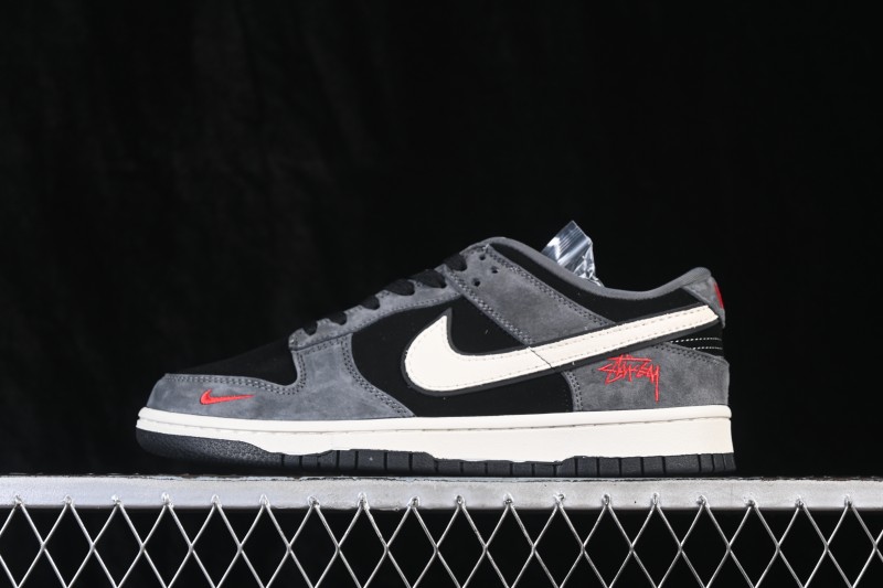 Nike SB Dunk Low Stussy Co-Branded Custom Low-Top Skateboarding Shoes - TX1688-003
