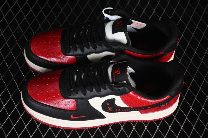 Nike Air Force 1 '07 Low Limited Edition Red Black Two-Tone Casual Skateboarding Shoes - KD1688-007