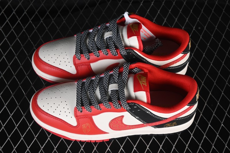 Nike SB Dunk Low Year of the Horse Limited Edition Red Sneakers Custom Low-Top Skateboarding Shoes - HT5088-657