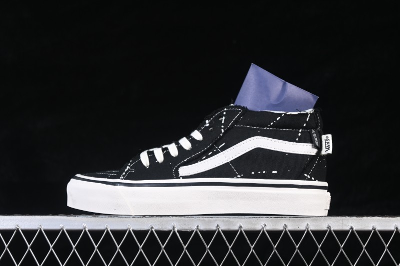 Vans Sk8-Mid Frayed Casual Skateboarding Shoes - VN000XUKGTW
