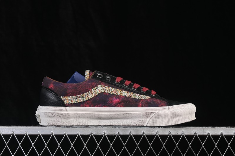 Vans Premium Old Skool 36 Distressed Vintage Skate Sneakers with Logo Accent - VN000D9RERG