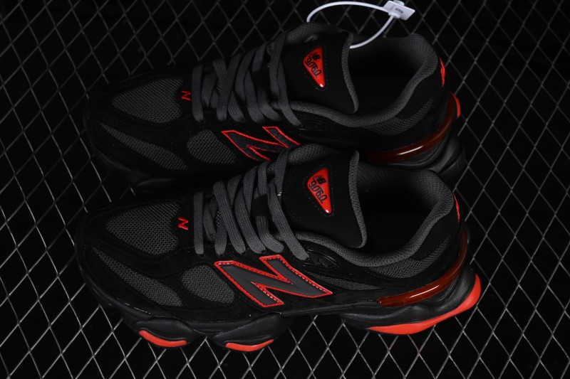 New Balance 9060 Retro Running Sneakers with ABZORB Cushioning and Suede Overlays - GC9060JR