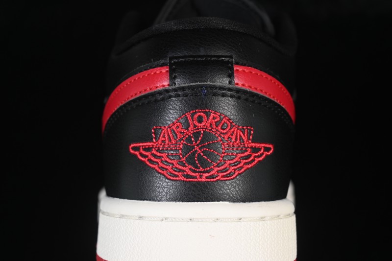 Nike Air Jordan 1 Low Retro Basketball Shoes with Classic Black and Red Colorway - DC0774-061