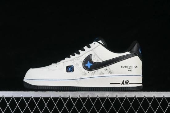 Nike Air Force 1 '07 Low Collaborative White Black Printed Casual Sneakers - XY9025-013