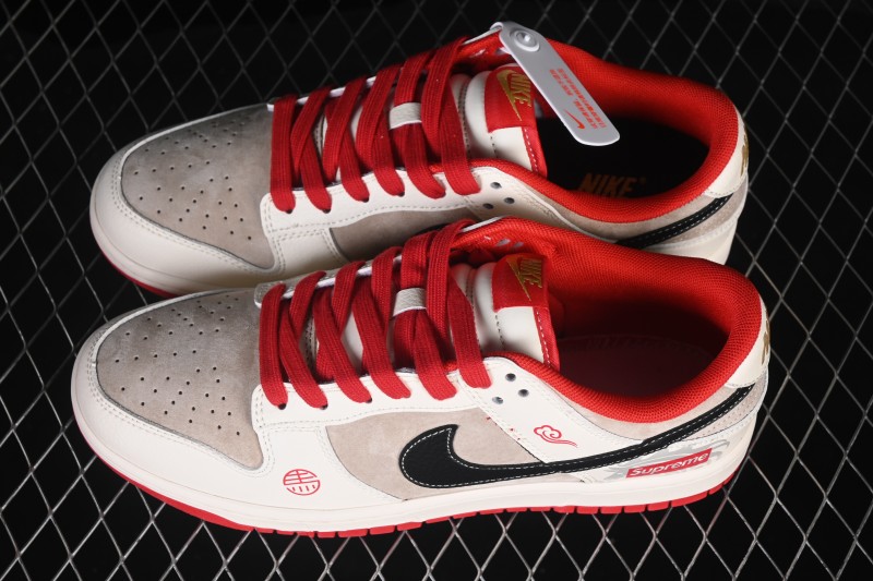 Nike SB Dunk Low Year of the Horse Limited Edition Board Shoes in Grey and Black Suede - HG0026-006