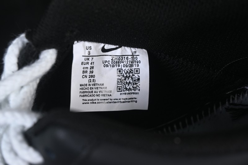 Nike Air Force 1 '07 Low Anime Theme Black and White Swoosh Sneakers - ZH0316-100