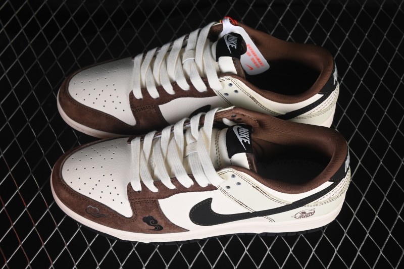 Nike SB Dunk Low Horse Year Limited Edition Brown High-End Custom Low-Top Skateboarding Shoes - HG0026-013