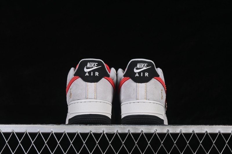 Nike Air Force 1 '07 Low Casual Sneakers with Red and Gold Chinese New Year Design - HT5088-629