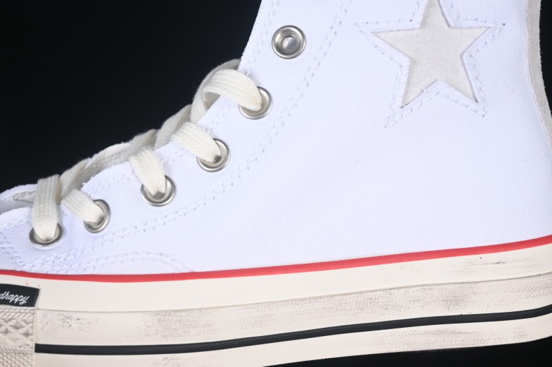 Converse Chuck 70 High-Top Canvas Sneakers with Suede Star Accent - A19149C