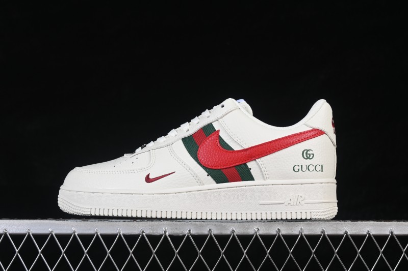 Nike Air Force 1 '07 Low Gucci Collaboration White/Red/Green Casual Sneakers - XY9025-015