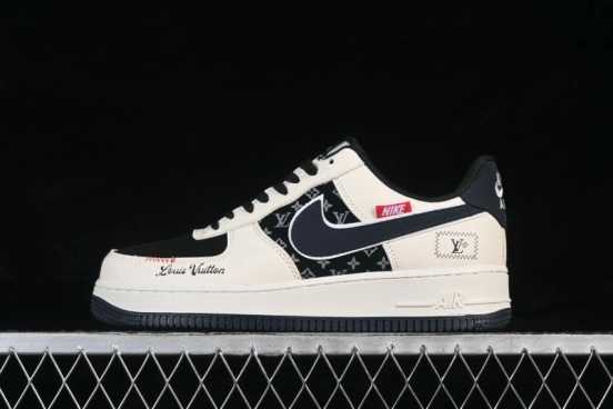 Nike Air Force 1 '07 Low LV Collab Classic Black and Sail Casual Sneakers - LD1999-022