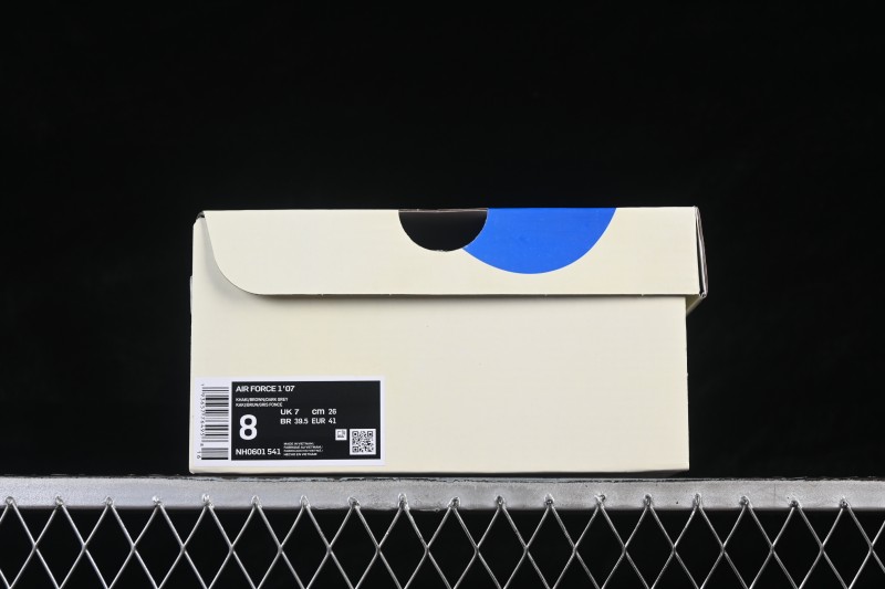 Nike Air Force 1 '07 Low Casual Sneakers with Cream White Brown Red Colorway - NH0601-541