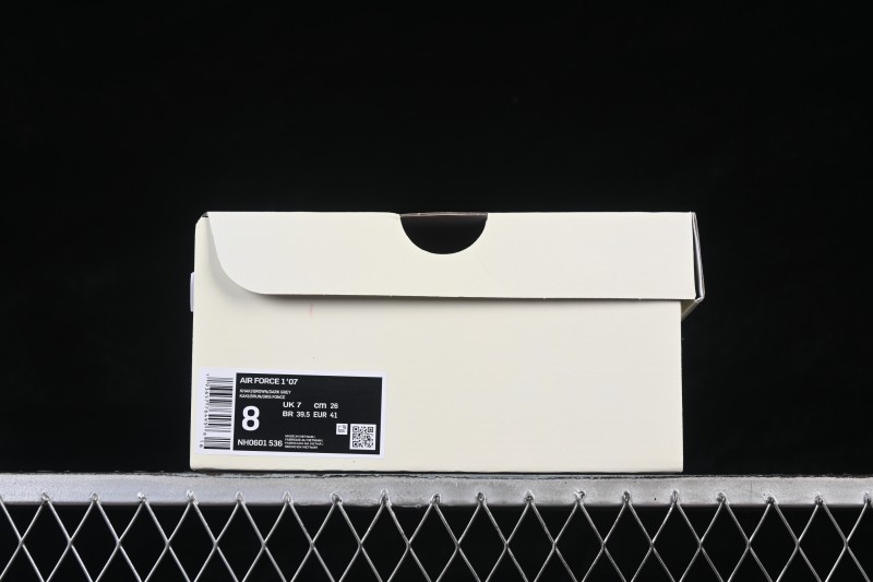Nike Air Force 1 '07 Low Year of the Horse Limited Edition Brown-Grey Woven Gold Pattern Casual Sneakers - NH0601-536