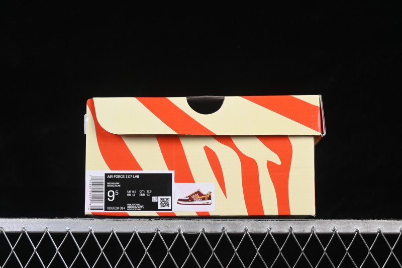 Nike Air Force 1 '07 Low Year of the Horse Limited Edition Red Gold Casual Sneakers - XD0028-014