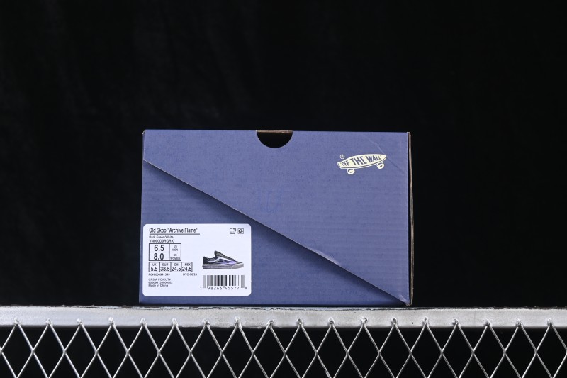 Vans Old Skool Flame Series Low-Top Casual Skate Shoes with Suede and Canvas Upper - VN000D9RGRK