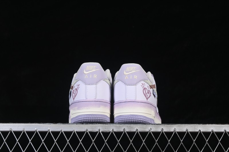 Nike Air Force 1'07 Low Pastel Candy Doodle Hand-Drawn Graffiti Casual Sneakers - FB1839-321