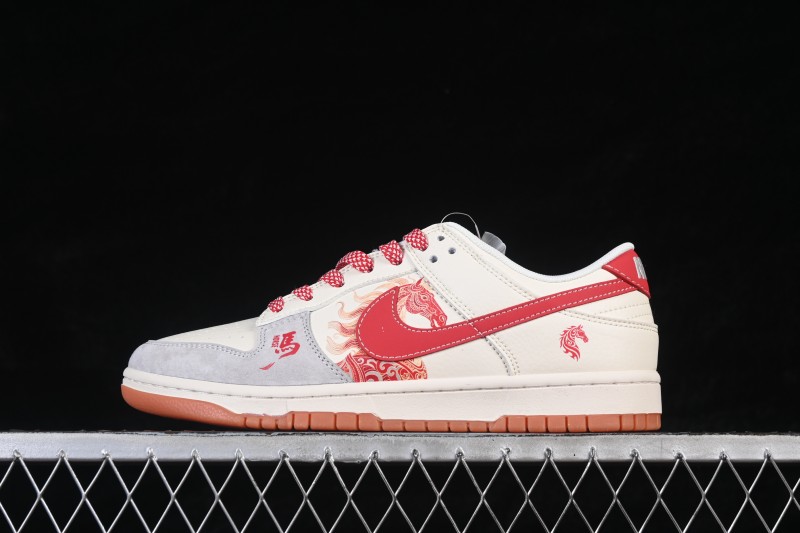 Nike SB Dunk Low Year of the Horse Premium Custom Low-Top Skateboarding Shoes - FC1688-241