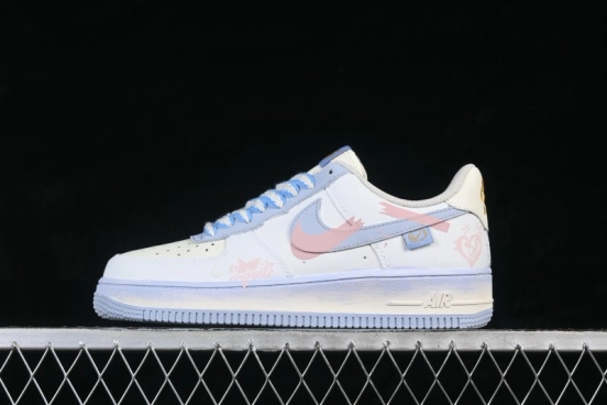 Nike Air Force 1 '07 Low Spring Field Hand-Drawn Casual Sneakers with Gradient Leather and Embroidery Details - DB3301-171