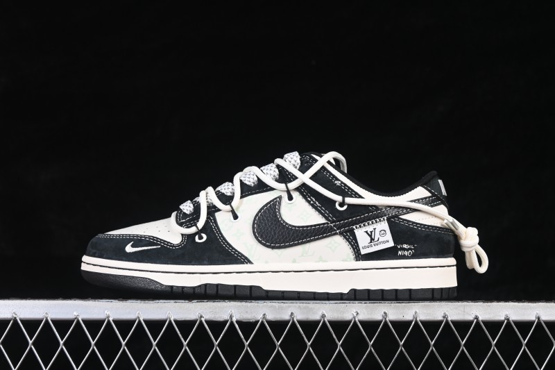 Nike SB Dunk Low Frosted Black White Custom Skateboarding Shoes - YX5066-396