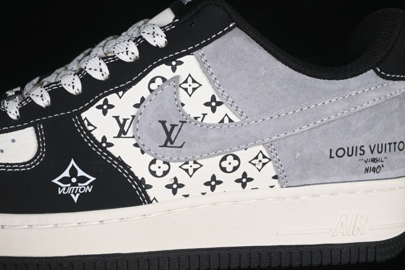 Nike Air Force 1 '07 Low Basketball Shoes with Classic Black White Grey Colorway - KG6699-F28