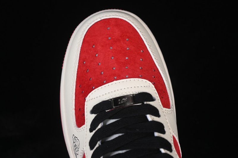 Nike Air Force 1 '07 Low Red and White Contrast Color Casual Skateboarding Shoes - JP2026-156
