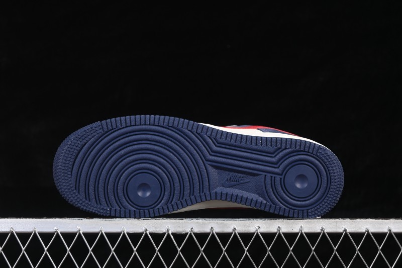 Nike Air Force 1 '07 Low Basketball Sneakers with Red and Navy Contrast - JP2026-153