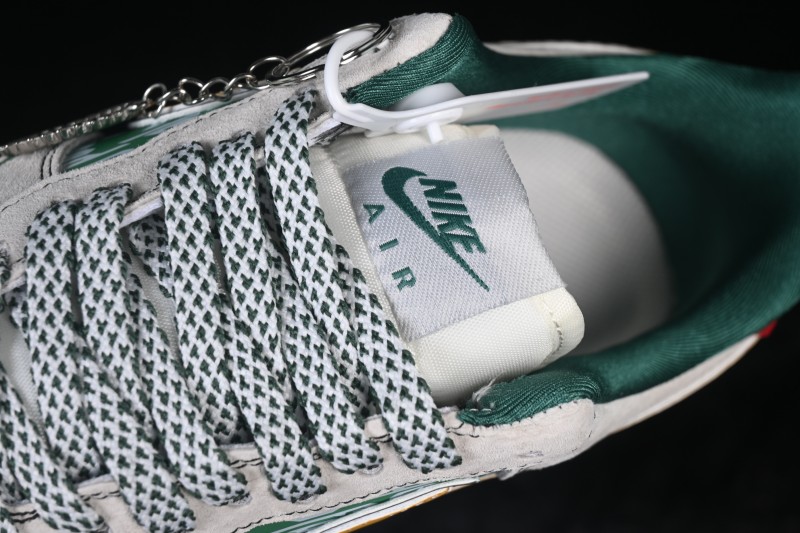 Nike Air Force 1 '07 Low Casual Sneakers with Grey-Green Accents and Full-Length Air Cushion - SY1388-025