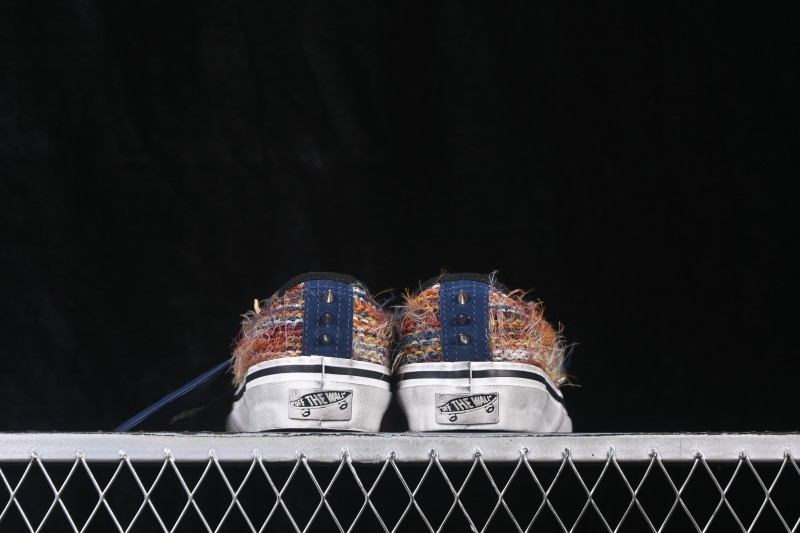 Vans Premium Authentic 44 Punk Style Low-Top Skate Shoes with Mixed Mohair and Studded Accents - VN000DB8BER
