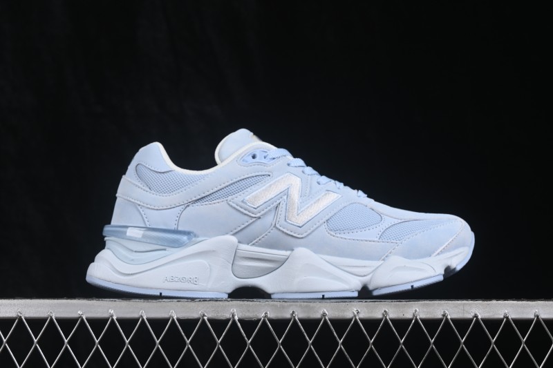 New Balance 9060 Retro Running Shoes with ABZORB Cushioning and Suede Overlays - U90607KM