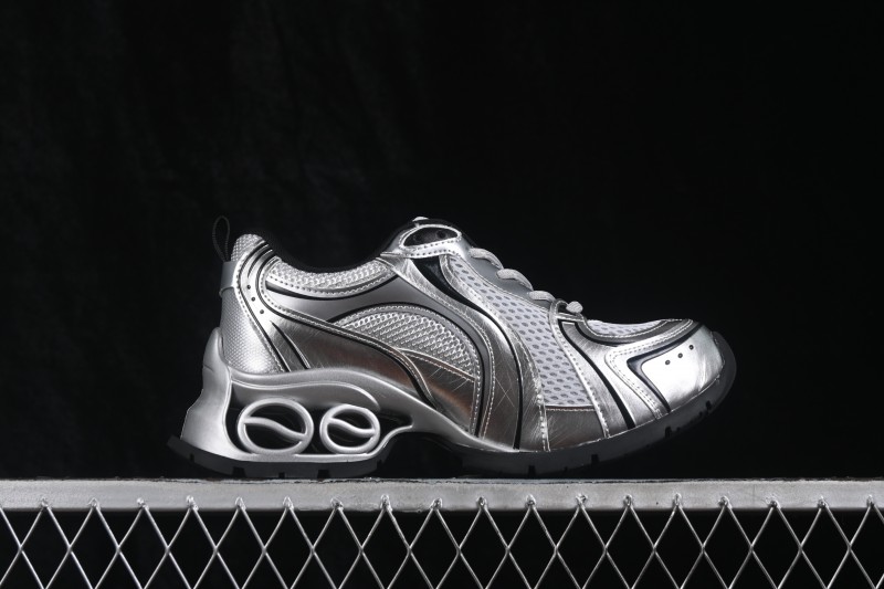 GG-CC Star Collection Casual Running Shoes for Men and Women with Breathable Knit Upper - G26U4372F Silver