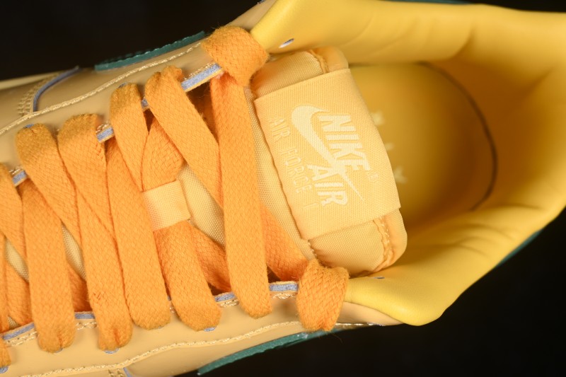 Nike Air Force 1 '07 Low Retro Running Shoes with Shiny Leather Upper and Vintage Accents - IO4489-700