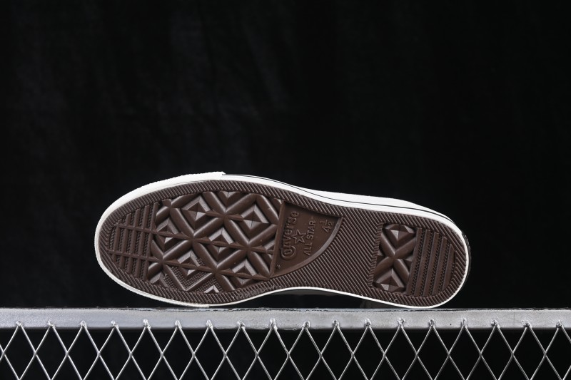 Converse All Star Platform Low-Top Casual Skate Shoes in Pure White with Chunky Sole - 5SE970